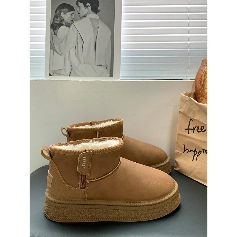 New Product Hot Sale Winter New Velvet Thickened Snow Boots Women's Thick-soled Warm Short Boots 3413