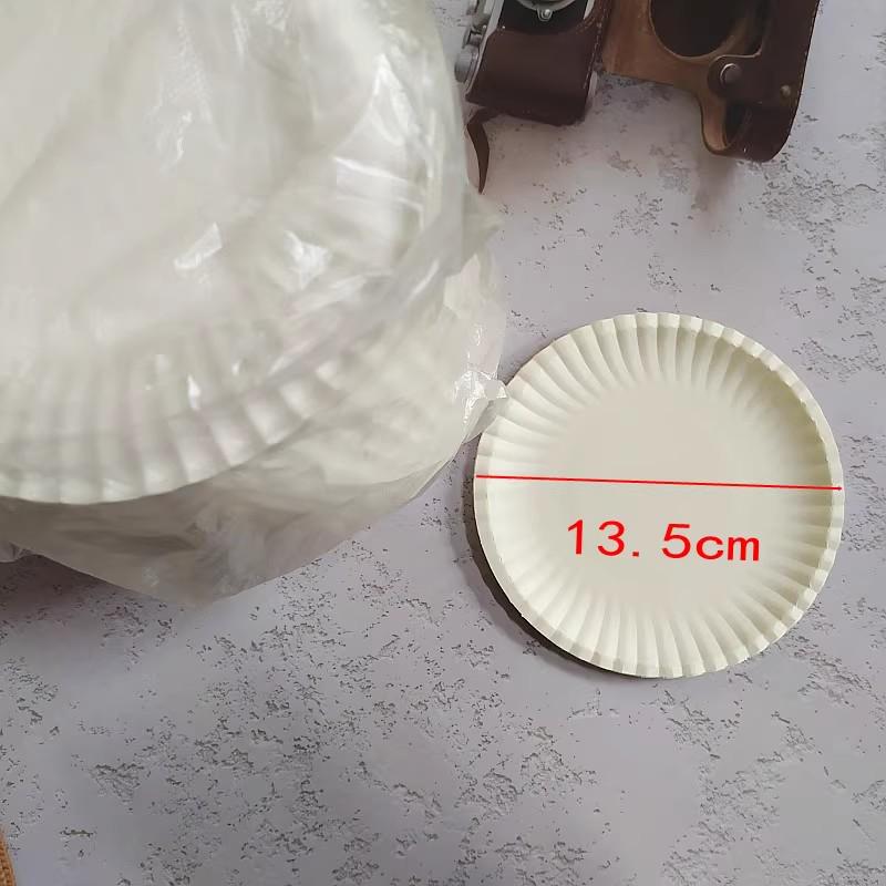 Kindergarten Handmade Disposable Paper Plates: Round & Rectangular for BBQ, Cakes, Bread, and Painting.