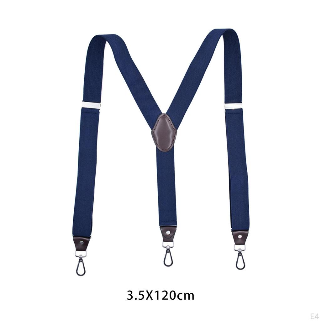 Classic Men's Suspenders with Metal Clips for Formal Wear