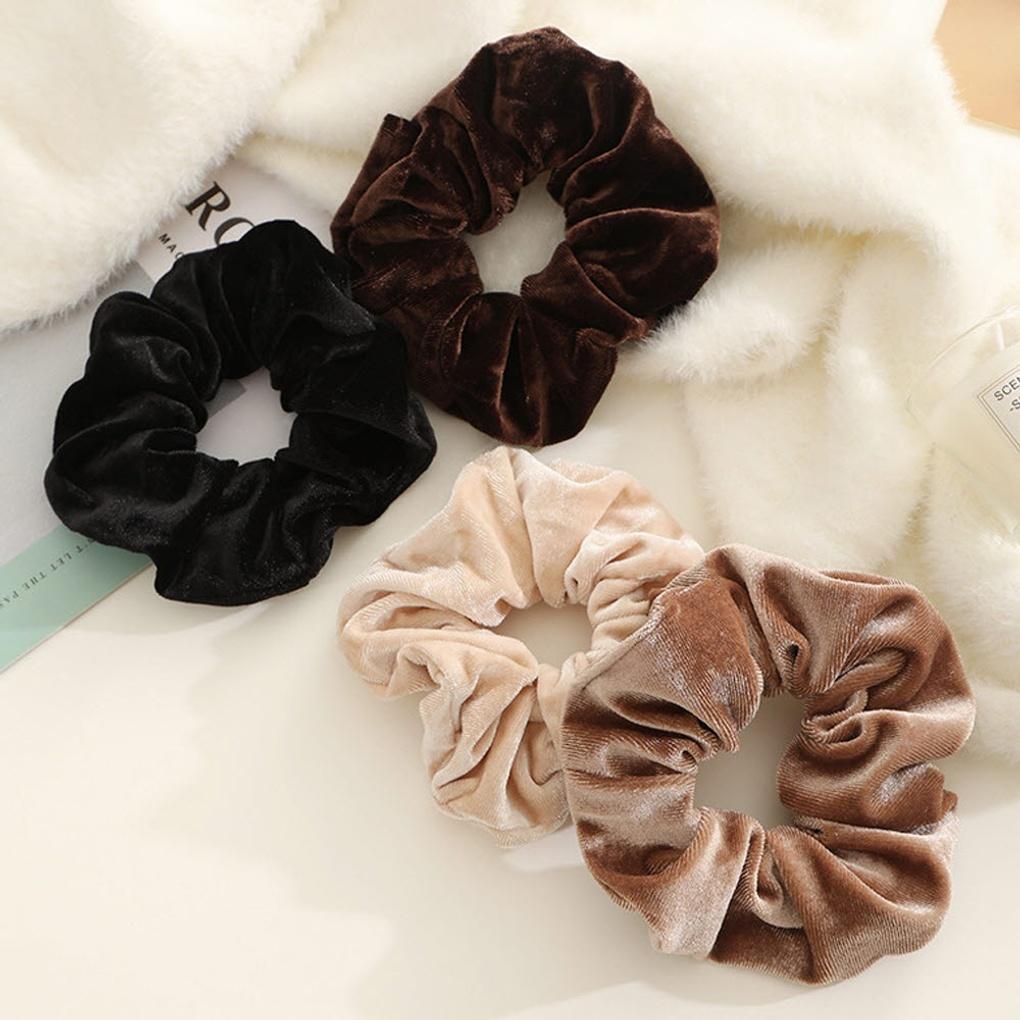 Modernes Samt Gopchang Haarband 4er-Set