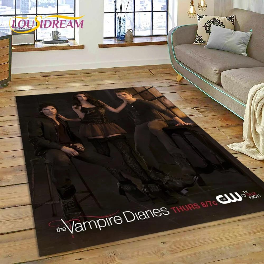 3D Latest The Vampire Diaries Damon Salvatore Rug Carpet for Living Room Bedroom Home Decor,Non-slip Decoration for Sofa Doormat