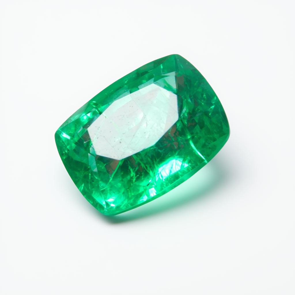 Natural COLOMBIAN Emerald Cushion Cut 8.25 Ct CERTIFIED Green Loose Gemstone.