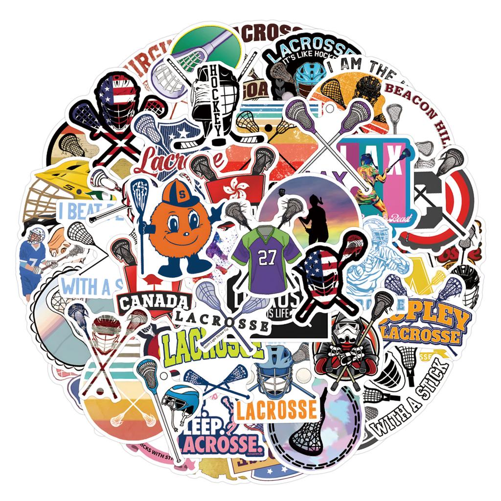 55 New Lacrosse Graffiti Stickers Decorative Skateboard Suitcase Helmet Stickers