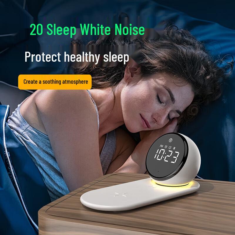 Wireless Charging Clock Bluetooth Speaker A8