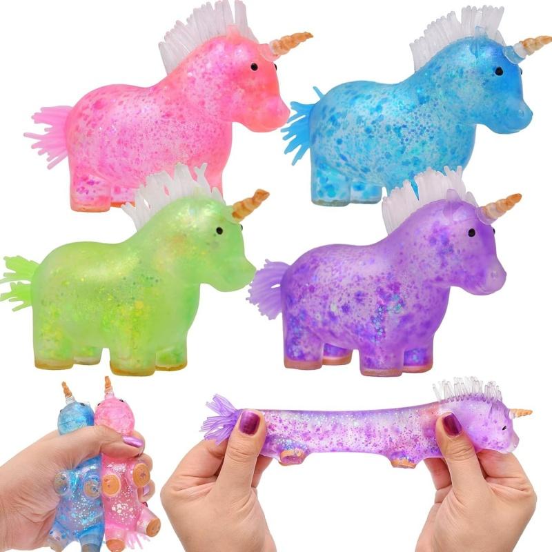 Unicorn Squishy Squeeze Toys Stress Balls for Kids Christmas Stocking Stuffers Birthday Valentines Day Prizes Party Favor Gifts