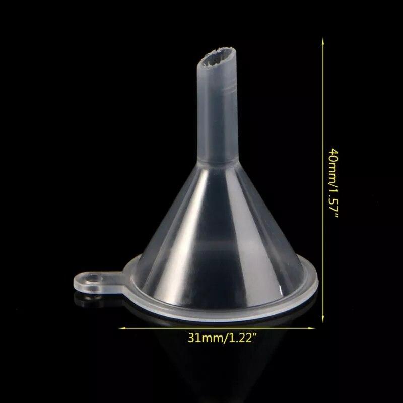 40pcs Mini Oil Funnels Kitchen Specialty Tools New Small Plastic for Perfume Diffuser Bottle Mini Liquid Oil Funnels Lab