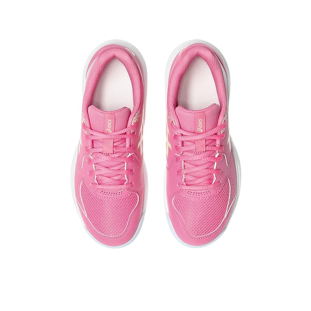 Asics Synthetic Leather Gel-Dedicate 9 Color-Block Comfortable Lace-Up Low-Top Training Shoes Kids Sneakers 1044A085-700