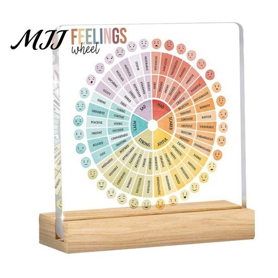 Desktop Spiritual Support Motivational Mental Health Decoration, Acrylic Sign with Wooden Stand, Quote Office Desk Decor, Inspirational Table Ornament