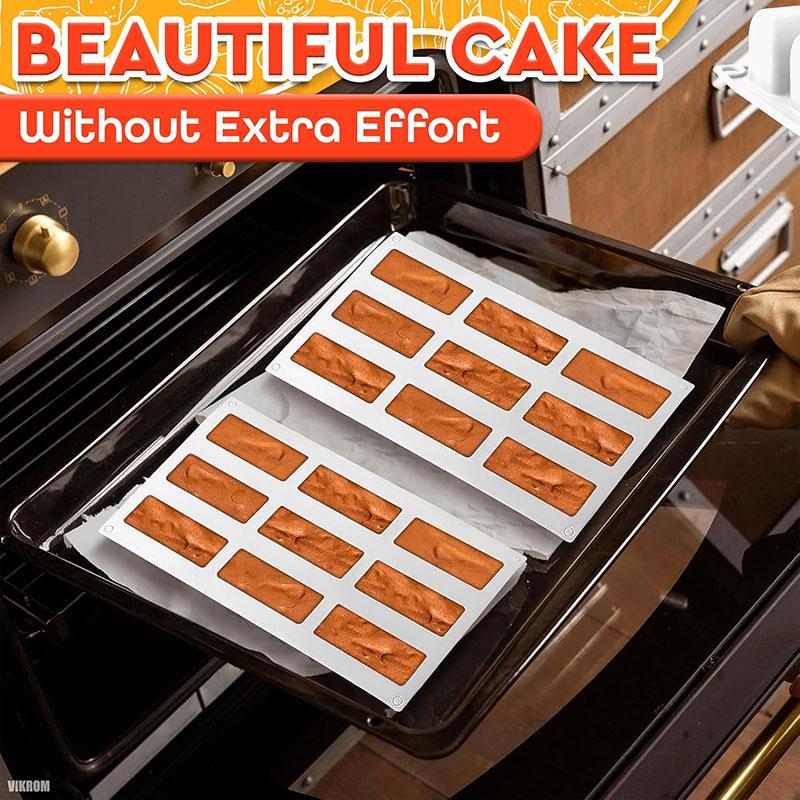 3D Cylinder Silicone Dessert Mold Twinkie Pan Mousse Cake Baking Tools For Granola Bar Roll Log Ice Cube Tray