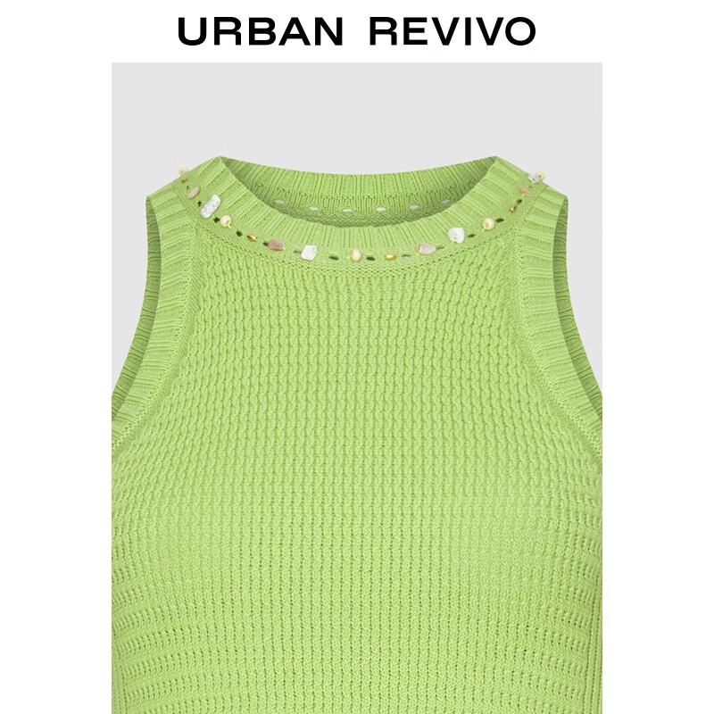 UR 2025 Autumn Resort Beaded Sleeveless Knit Top