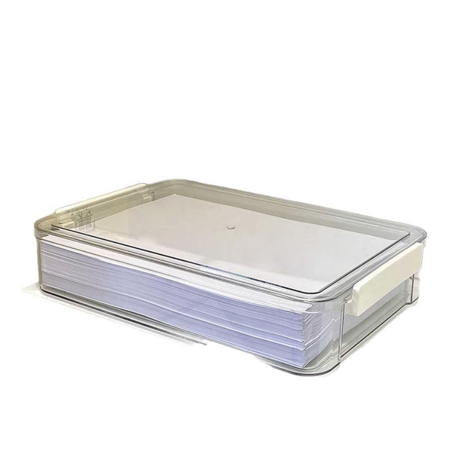 Transparent A4 Document Storage Box: Ideal for Exam Papers, Certificates, Household Records & Student Essentials.