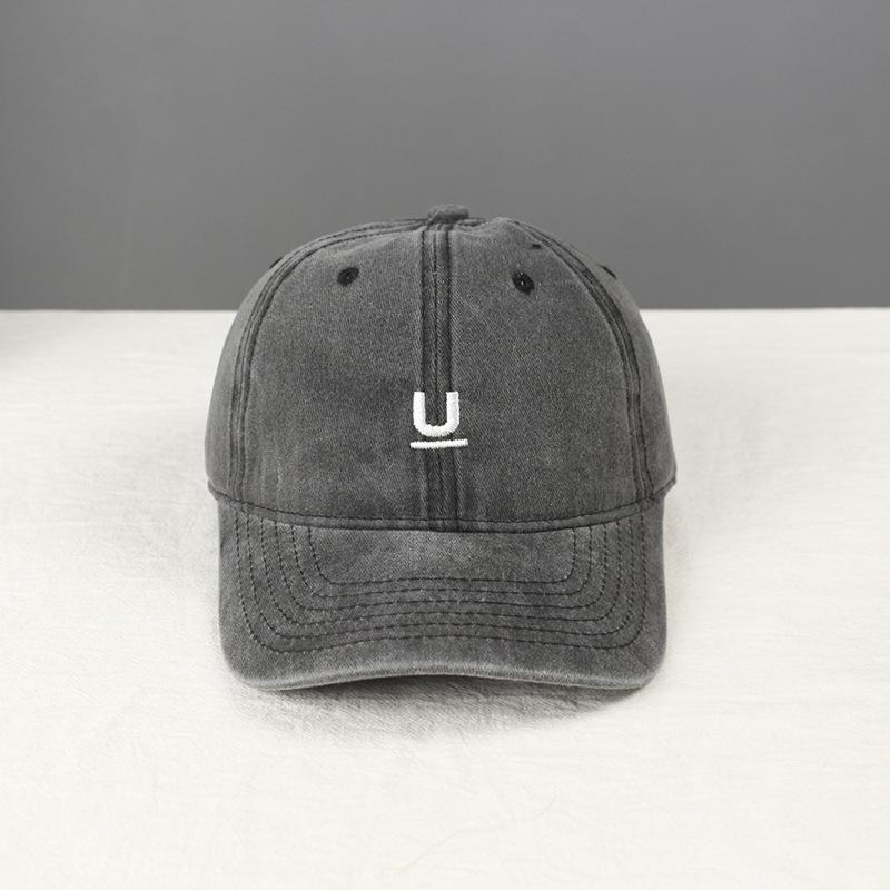 

Мужская и женская вышитая хлопковая моющаяся высококачественная бейсболка с маленькой буквой U, персонализированная уличная английская кепка