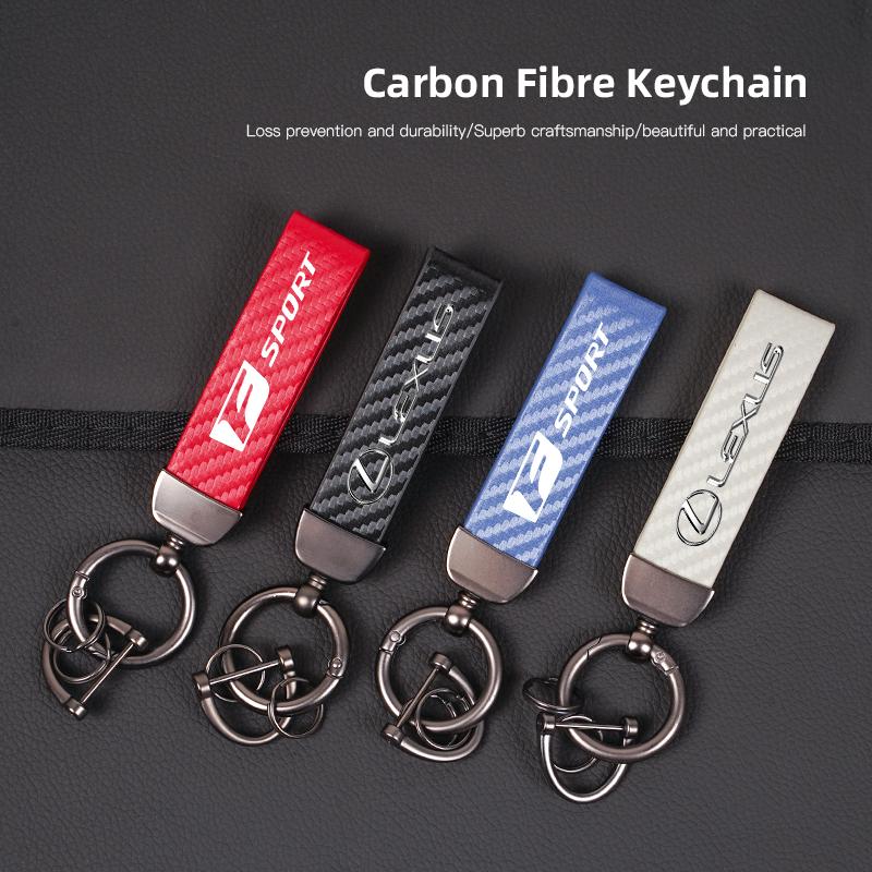 Hochwertiger Carbonfaser Schlüsselanhänger Auto Schlüsselanhänger Zubehör Für Lexus F SPORT ES RX NX LS UX LM LX GX LC RZ IS CT GS RC HS SC TX