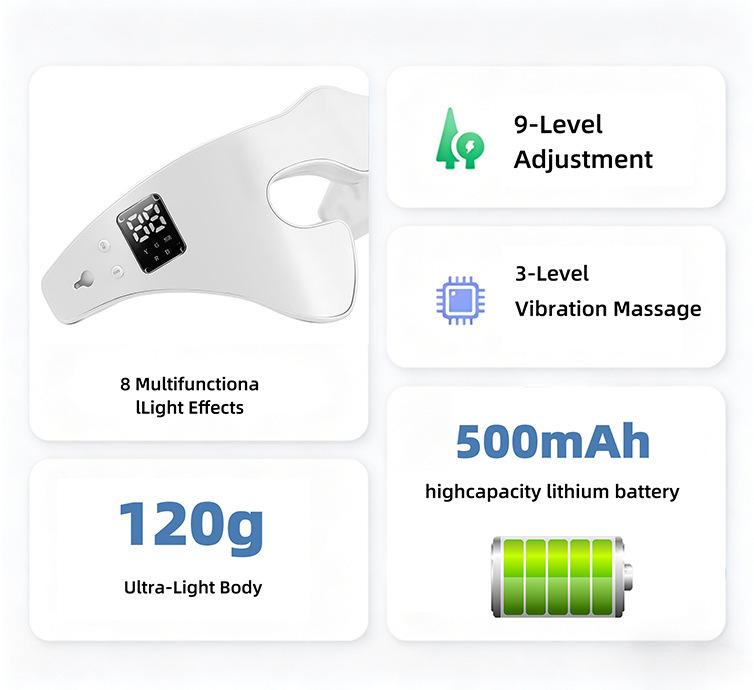 Rechargeable Smart Eye Massager with Remote Control – Red Light, Vibration, Portable, Home Use
