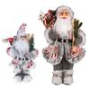 Stylish Plush Santa Claus Figure Elegant Santa Claus Christmas Centerpiece Plush Decoration for Festival Parties