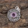 Ciondolo in morganite, gioiello antico fatto a mano in argento sterling massiccio 925 con pietra preziosa, per regalo di fidanzamento