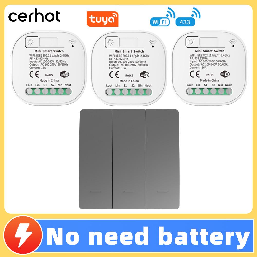 Battery-free, Waterproof, Self-powered Smart Switch; Wireless and Adhesive, Remote Control for Easy Household Use.