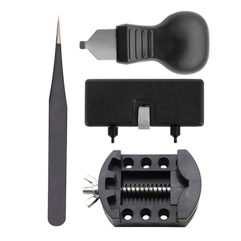 A95D-Watch Case Back Opener Adjustable Repair Tool Set Watch Back Remover Tool Case Remover Opener Holder