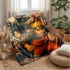 Naruto Printed Flannel Blanket Skin Friendly Warm Decorative Throw for Indoor Couch Bed Daily Use