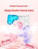 100-piece pack of five-in-one laundry pods with fragrance, softening, stain removal, and five-chamber design.
