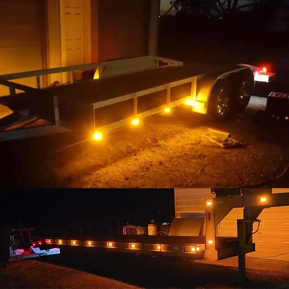 2/4LED Truck Len Side Marker Lights 12-24V Waterproof Car Trailer Lorry Truck Van Safety Warning Signal Light Red Yellow White