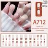 24Pcs French Multiple Styles Fake Nails Press On Nails Gel On Painted Reusable Fast Wearable Nail Tips Detachable Full Finished