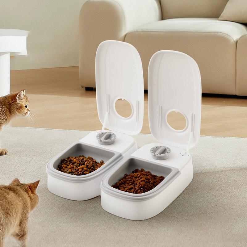 Large Capacity Pet Automatic Feeder with Timer Removable Washable Smart Timing Wet and Dry Cat Food Dispenser Pet Accessories