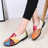 Women's Colorblock Flat Loafers, Fashion Round Toe Soft Sole Slip On Faux Leather Shoes, Casual Walking Anti-skid Shoes