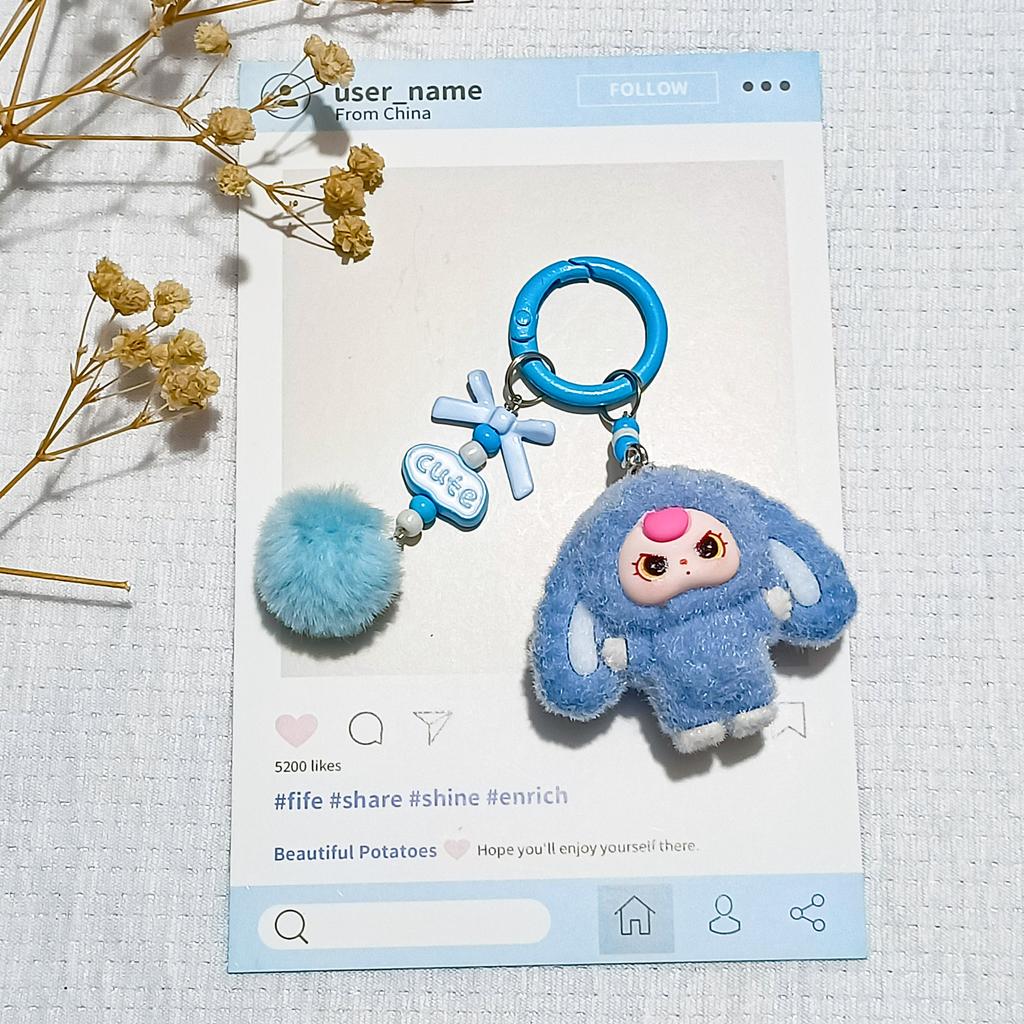 Kawaii Keychain Plush Aesthetics Keychains Cute Keychain for Bags Wedding Party Accessories Keychains Women Gifts