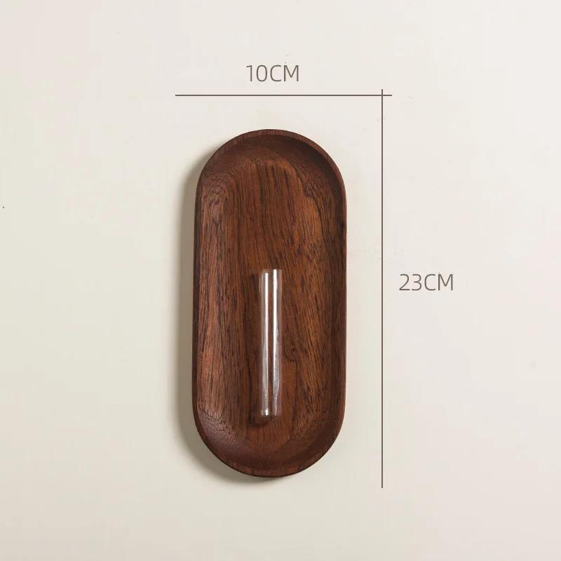 Creative Wall Mounted Wooden Vase Plant Pots Living Room Decoration Background Wall Hanging Flowers Arrangement Flower Vase