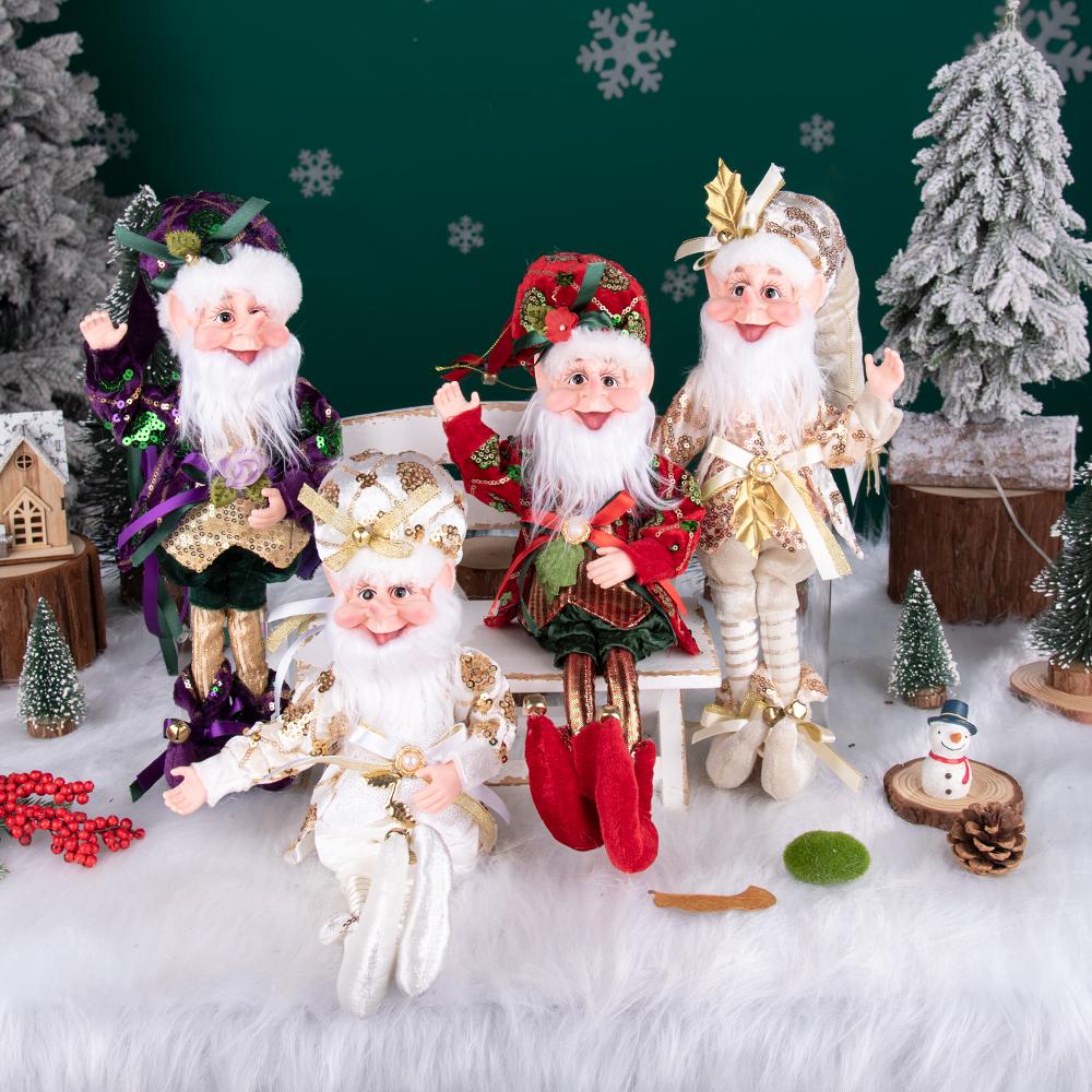 Neue Weihnachtselfen für zu Hause, Christbaumschmuck, lange Nase, Herdelfe, Wandbehang, Dekoration, Weihnachtselfen-Plüschpuppen