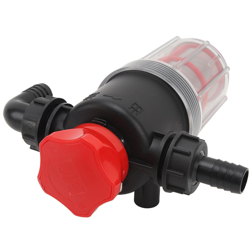 Water Pump Strainer Filter with 60 Mesh Stainless Steel Filter Screen High Flow Pipeline Filter Transparent Design 19mm