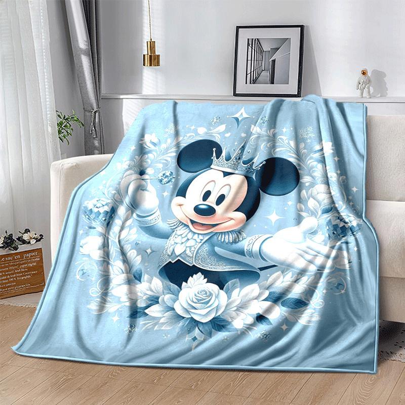 1pc Mickey Printing Blanket - Soft, All-Season Throw for Office Blanket, Car, Travel