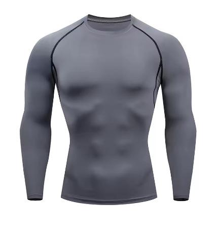 Men's Compression Running T-Shirt Fitness Tight 3D Long Sleeve Sports Shirt Training Jogging Top Sportswear T-Shirt