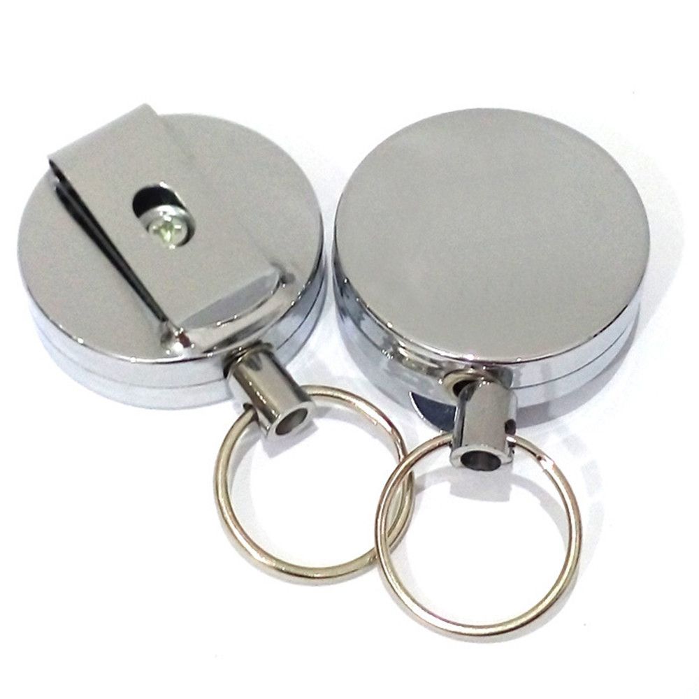 

Recoil Outdoor Tool Retractable Anti Lost High Resilience Steel Wire Rope Alarm Key Ring Key Chain срібний