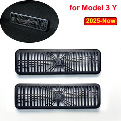 For Tesla Model 3 Y Juniper Highland 2025 2026 Under Seat Rear Air Vent Protect Cover Anti-block Backseat Outlet Grille Mesh