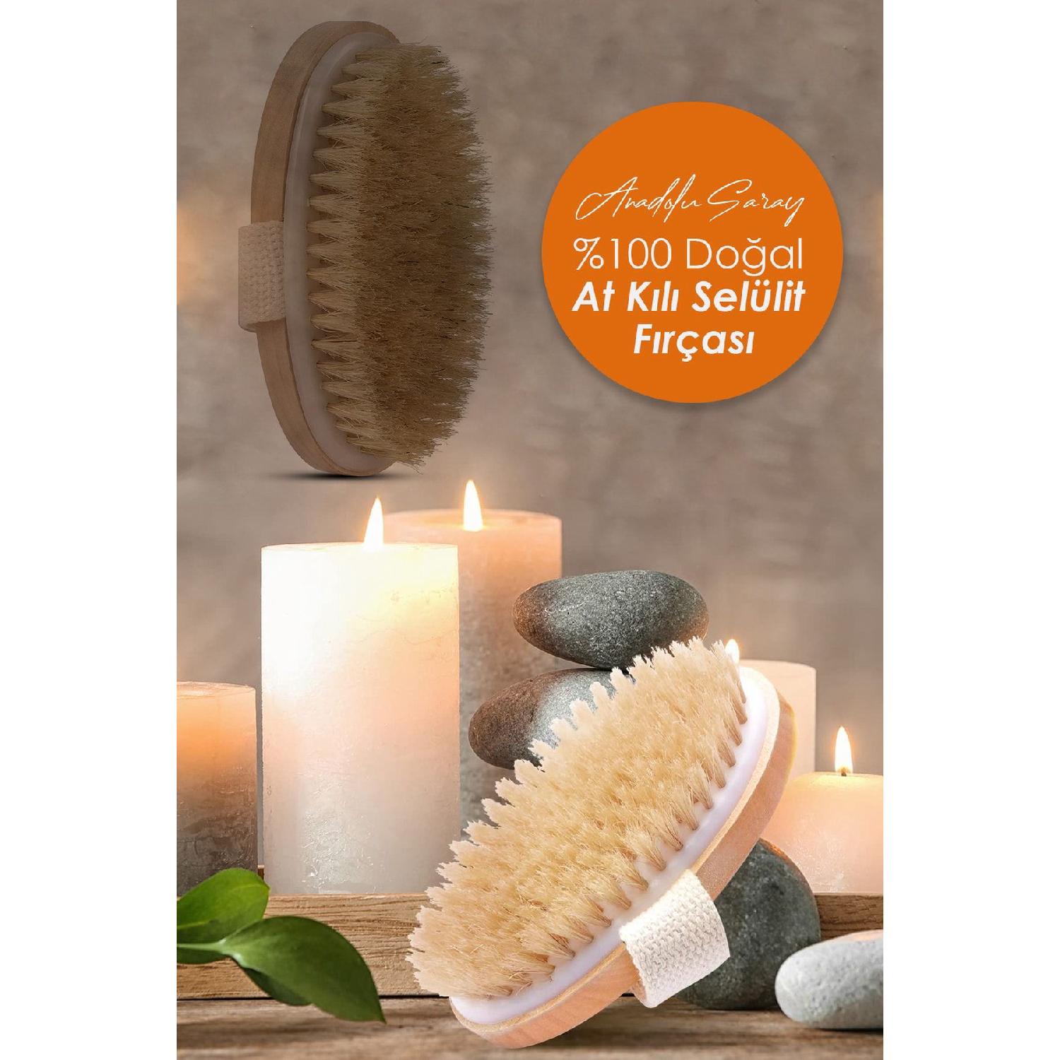 

Anti-cellulite 100% Natural Horse Hair Cellulite Brush | Horsehair Brush