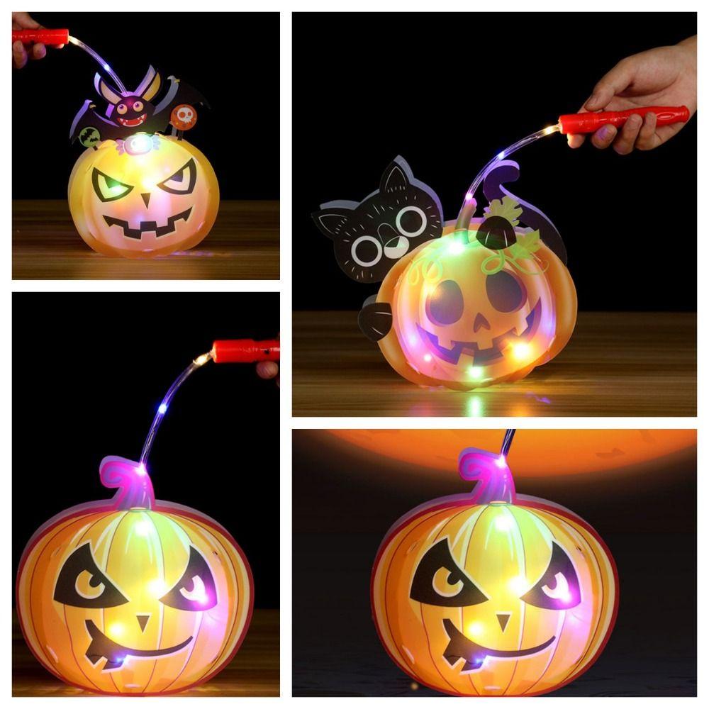 

Glowing Halloween Lantern DIY Luminous Ghost Festival Lantern Happy Halloween Day