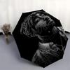 1pc Tupac Shakur Sketch Automatic Open Close Umbrella  Windproof Canopy, Automatic Open Close Button10189