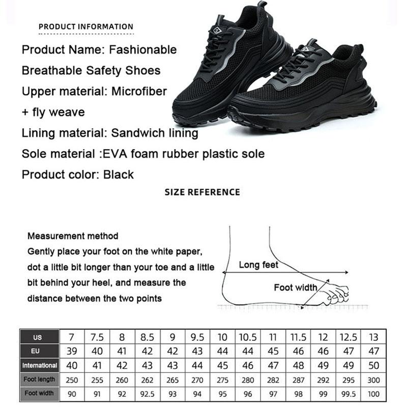 Oulylan Work Boots Standard Steel Toe Construction Site Anti-Smash Anti-Puncture Wear-Resistant Work Safety Shoes For Men