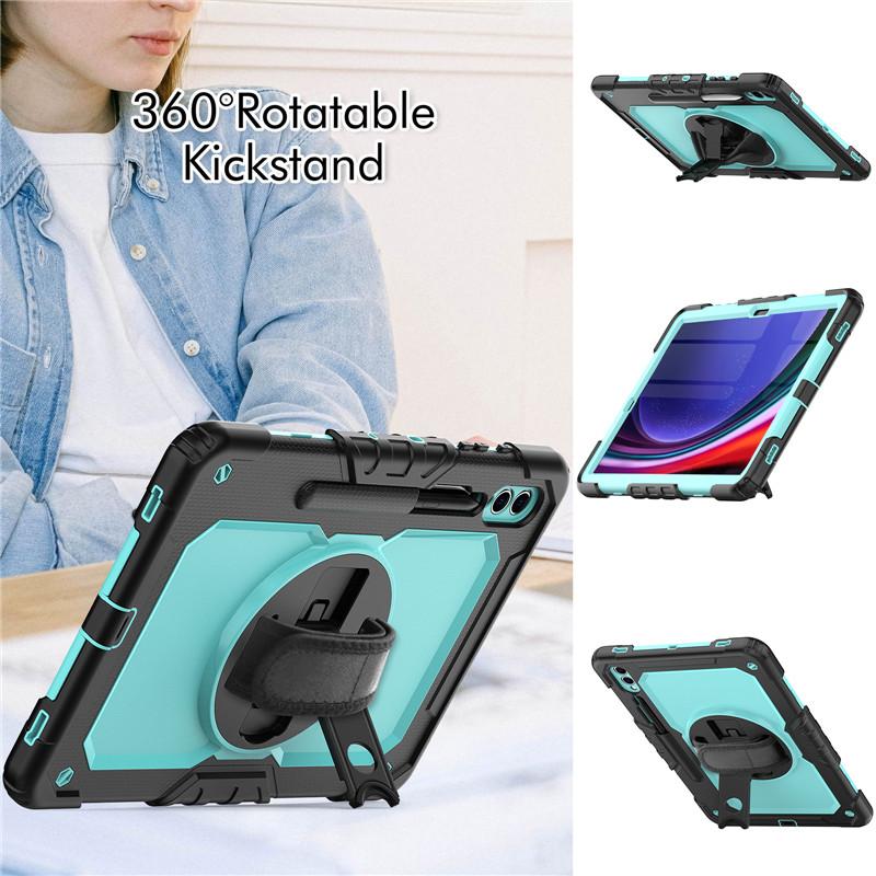For Samsung Galaxy Tab S10 S9 S8 Ultra 14.6 S7 Plus FE 13.1 12.4 11 Inch A8 10.5 X200 S6 Lite Case Kids Stand Tablet Cover Strap