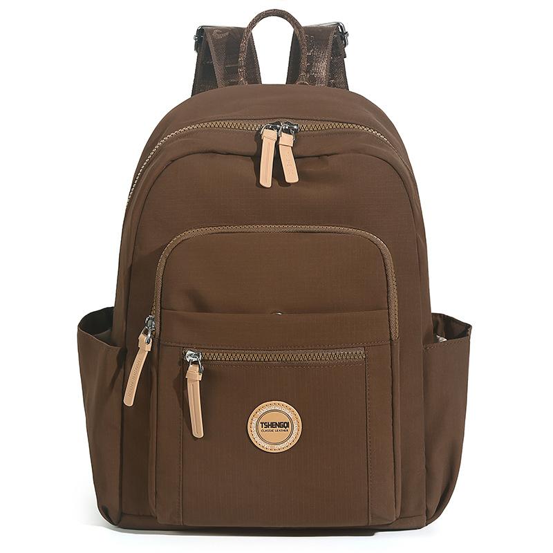 Minimalist Nylon Backpack for Women Large Capacity School Bag Casual Travel Daypack Purse