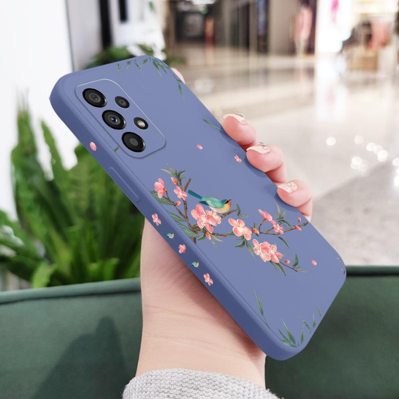 Falling Sakura Case For Samsung Galaxy A73 A53 A33 A23 A13 A03 A72 A52 A52S A32 A22 A12 A02 A02S A71 A51 A31 A21S 4G 5G Cover