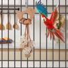 Colorful Hanging Parrot Bird Toy Training Biting Chewing Accessory Handmade Natural Wood