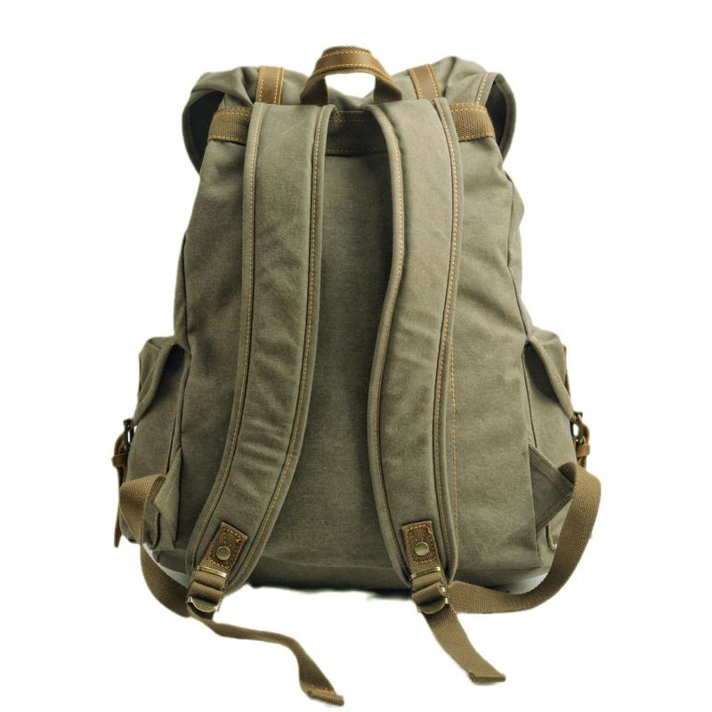 Vintage Canvas Large Capacity Backpack for Middle School, High School, and College Students, Casual Large Capacity Travel Backpa