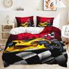 3D Racing Sengetøy Sett Gutterom Dynetrekk Putetrekk 2/3 Bursdagsgave AU140 * 210 Full Size Mykt Hjemmetekstil