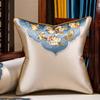 New Chinese-style Throw Pillows with Bird and Flower Embroidery Redwood Sofa Cushion Cover Large Cushion for Living Room Bed