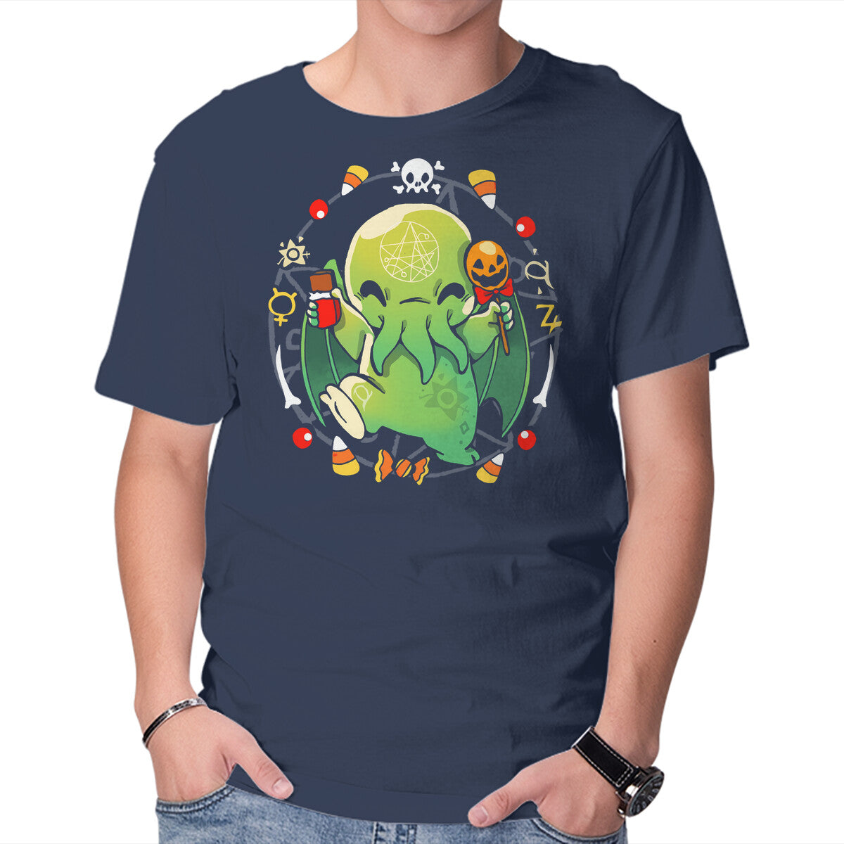 Unisex Crew Neck T-Shirt Call Of Halloween Graphic Short Sleeve Casual Tee L