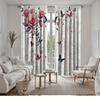 Pink Blue Rose Butterfly Curtains Hd Digital Print Pocket Rod Top Living Room Bedroom Home Decor Set Curtain With Sheer Polyester Perfect For Area