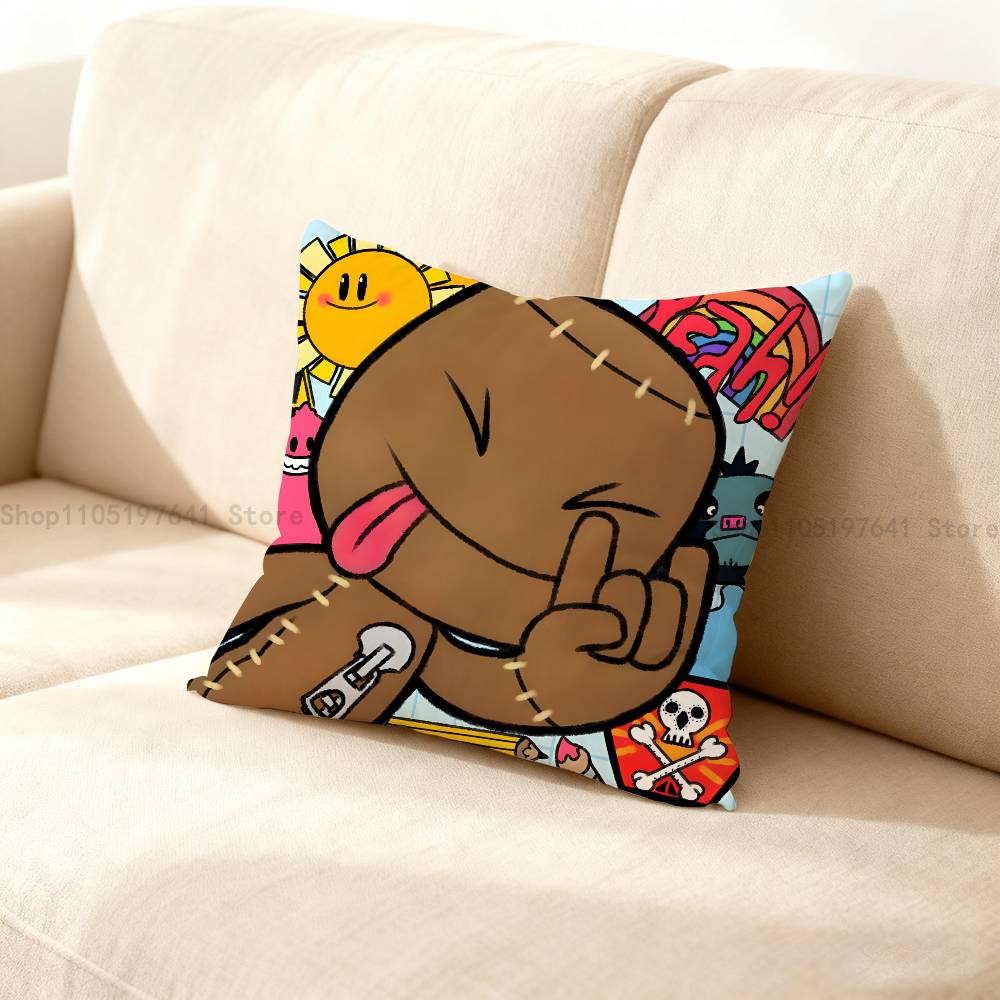 L-Lbp S-Sackboy Custom Pillow Case For Sofa Decor Car Office Room Printing Cushion Cover Decorations And Protector